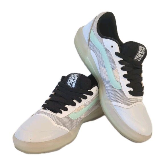 Vans Shoes - Vans Teal And White Men's Size 7 Women's Size 8.5 A.V.E Off The Wall Skate Shoes